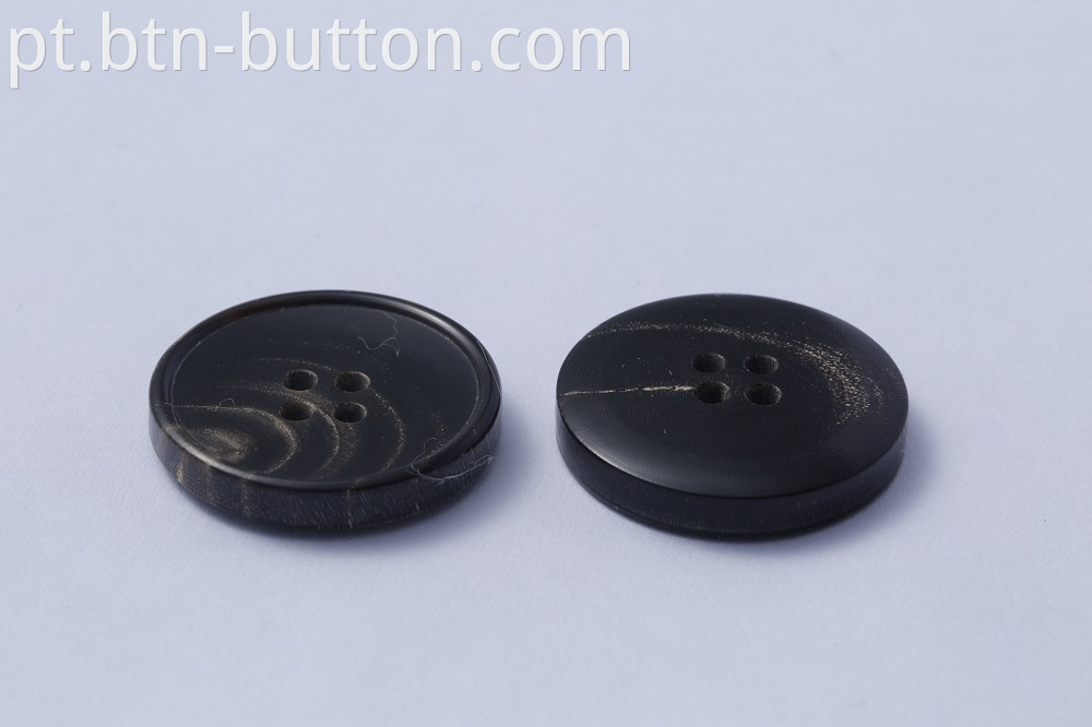 Horn buttons for suit cuffs